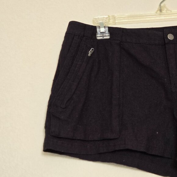 Converse One Star Linen/Cotton Blend Roni Shorts - Black, Size: 12 - Picture 7 of 7